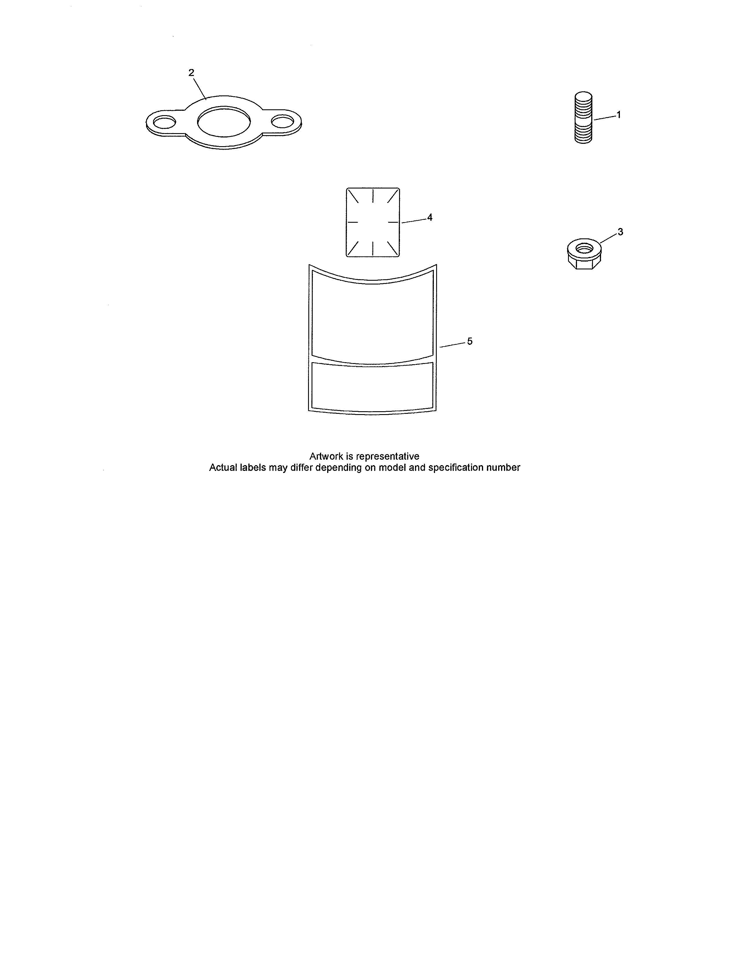 Exhaust stud/gasket/decal