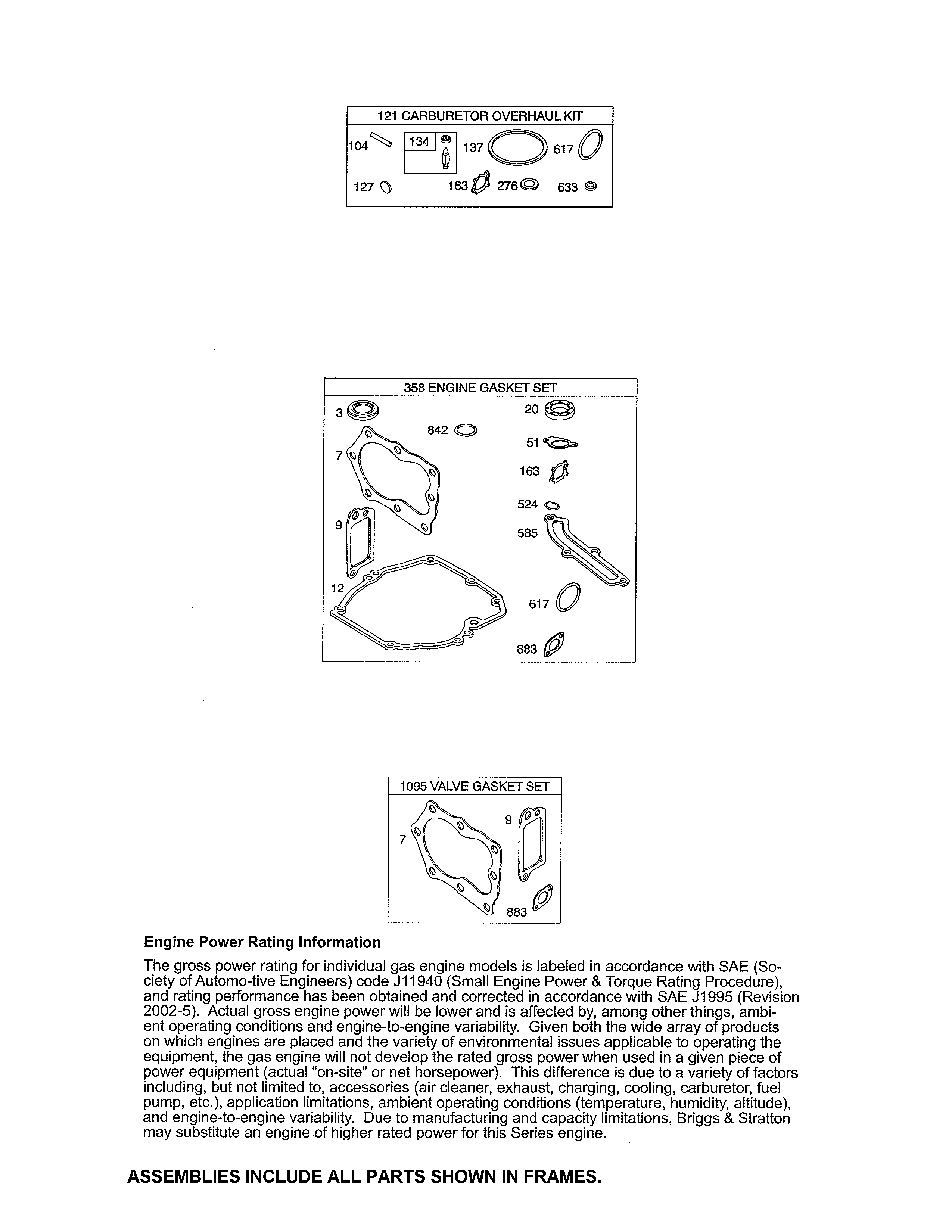 Gasket sets
