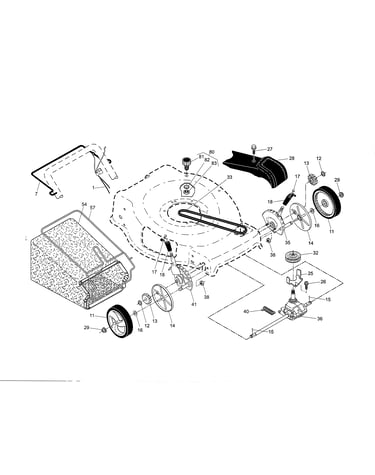 Drive control/gear case/wheels