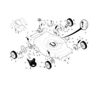 Craftsman 917374104 drive control/gear case/wheels diagram