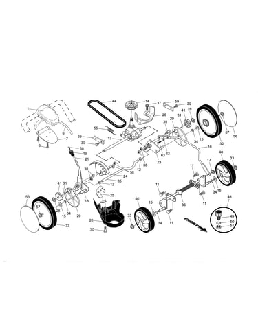 Drive control/gear case/wheels