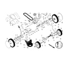 Craftsman 917374950 drive control/gear case/wheels diagram