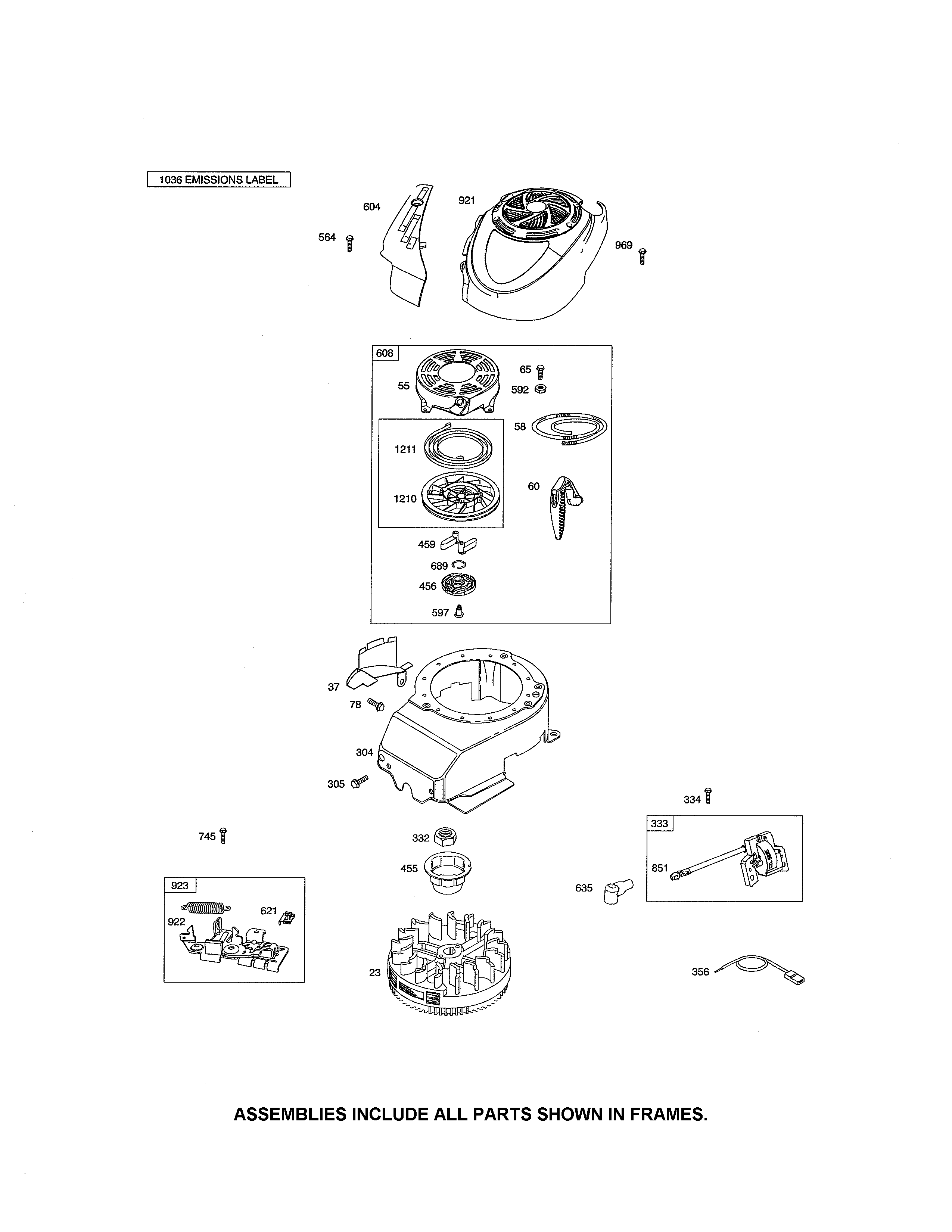 REWIND STARTER/BLOWER HOUSING