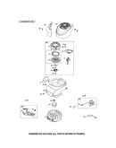 Rewind starter/blower housing