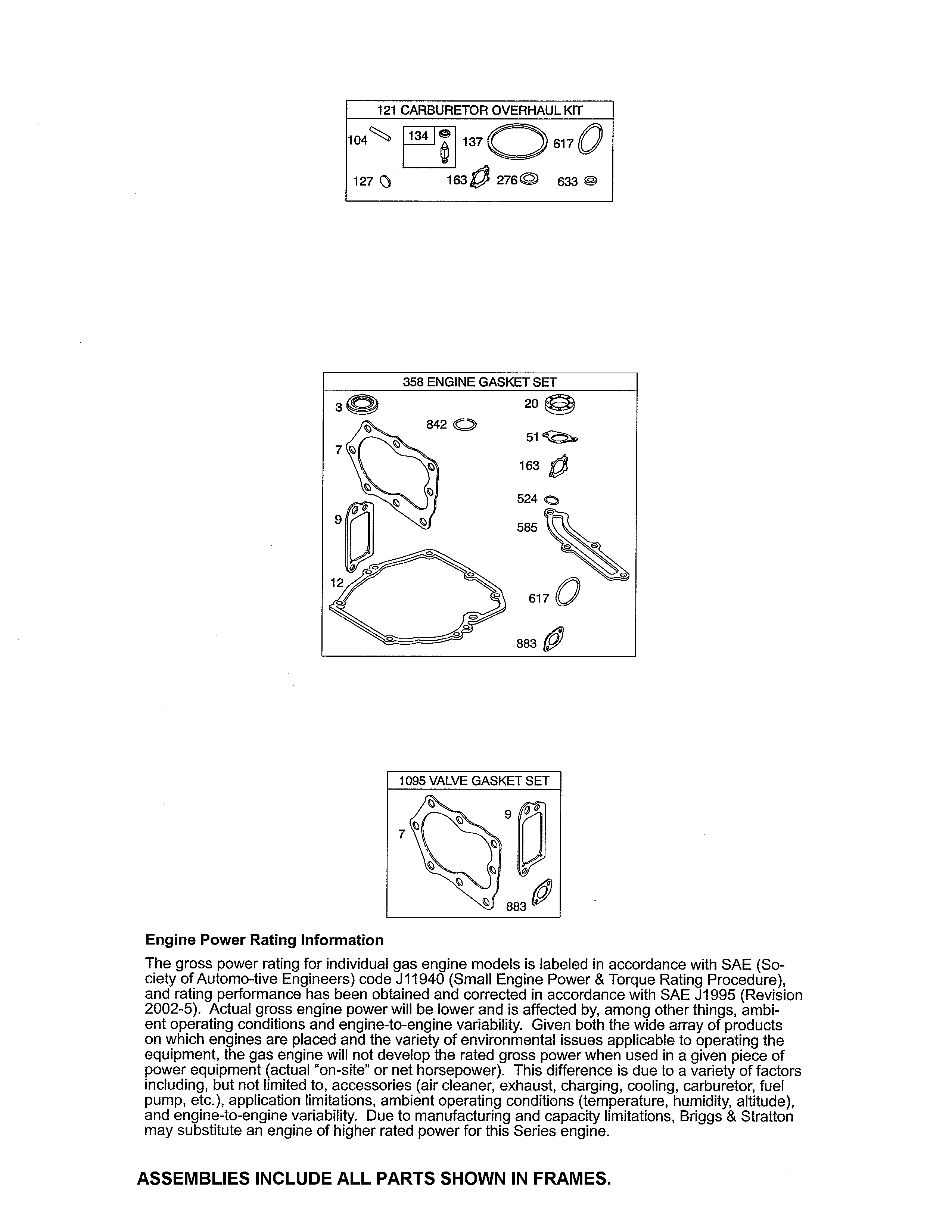 Gasket sets