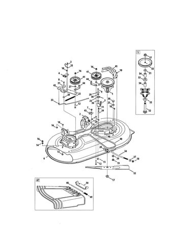 Deck/spindle pulley