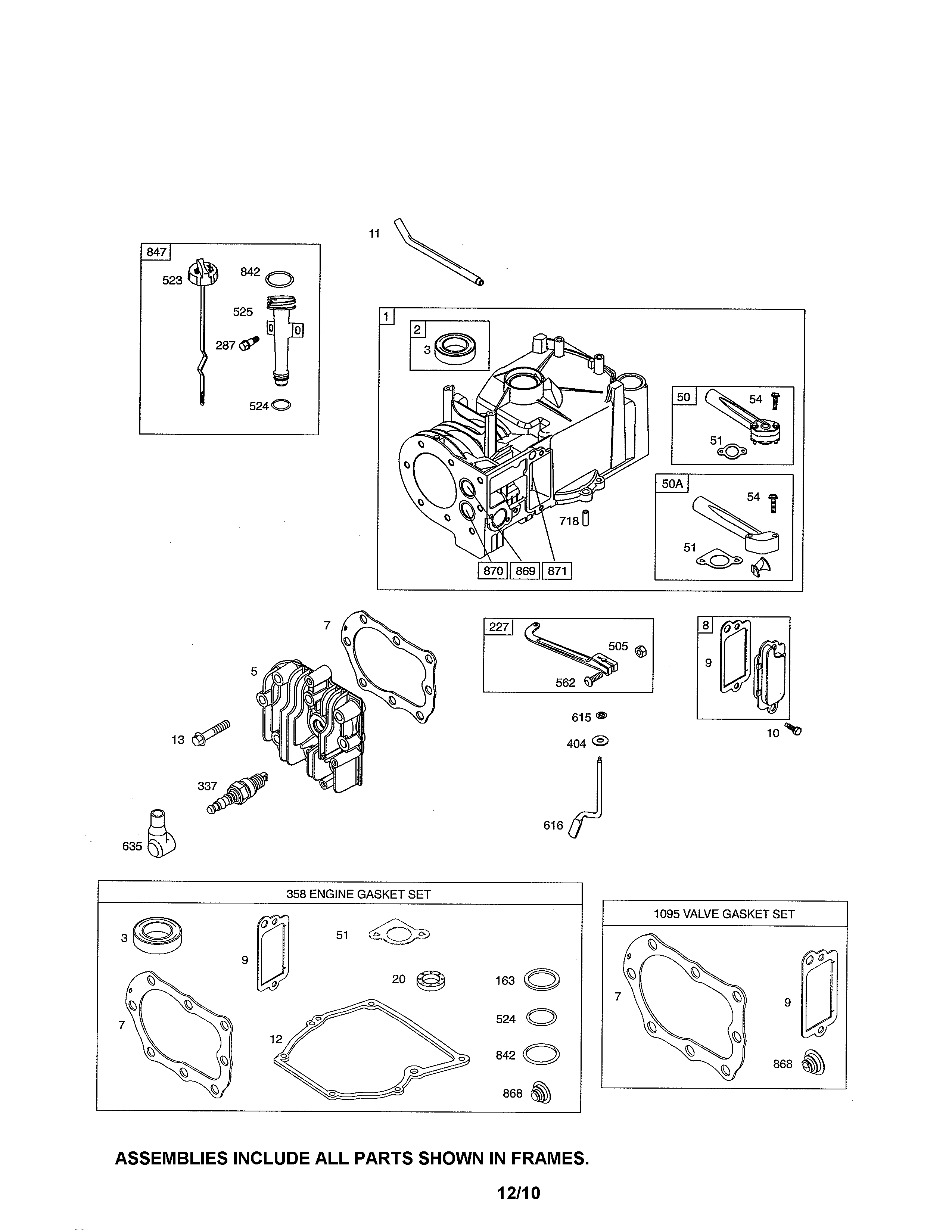 Cylinder/gasket sets