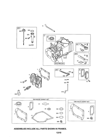 Cylinder/gasket sets