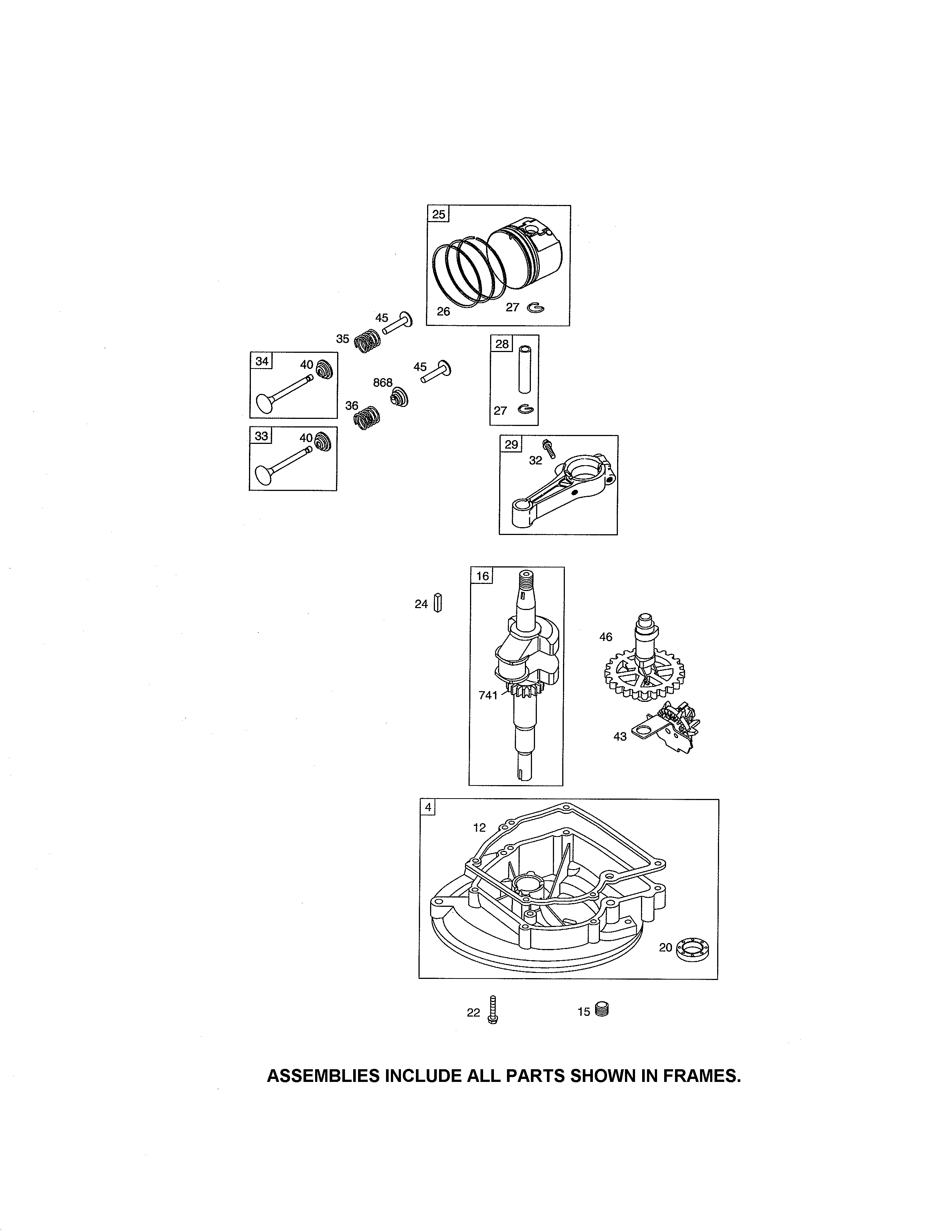 Sump/crankshaft