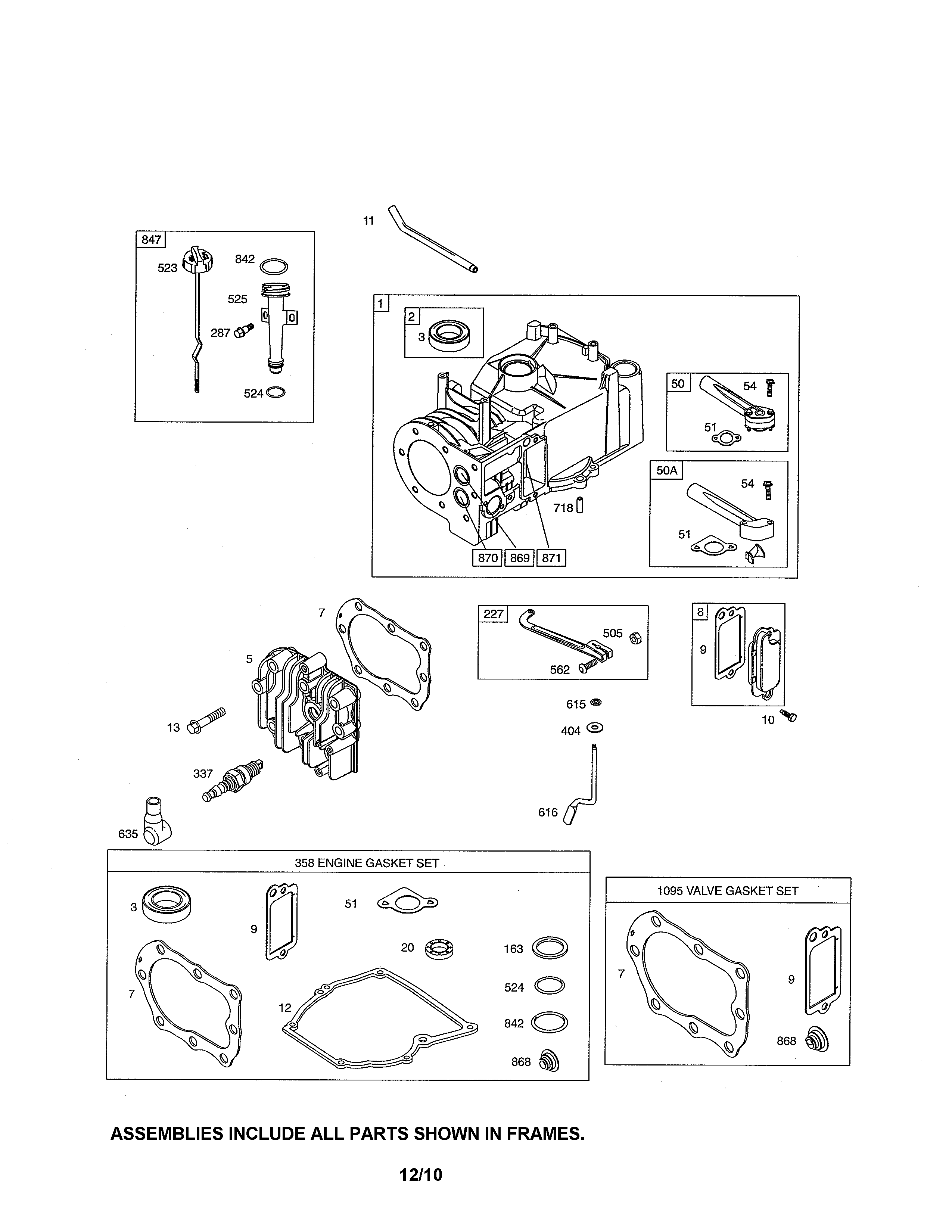 Cylinder/gasket sets