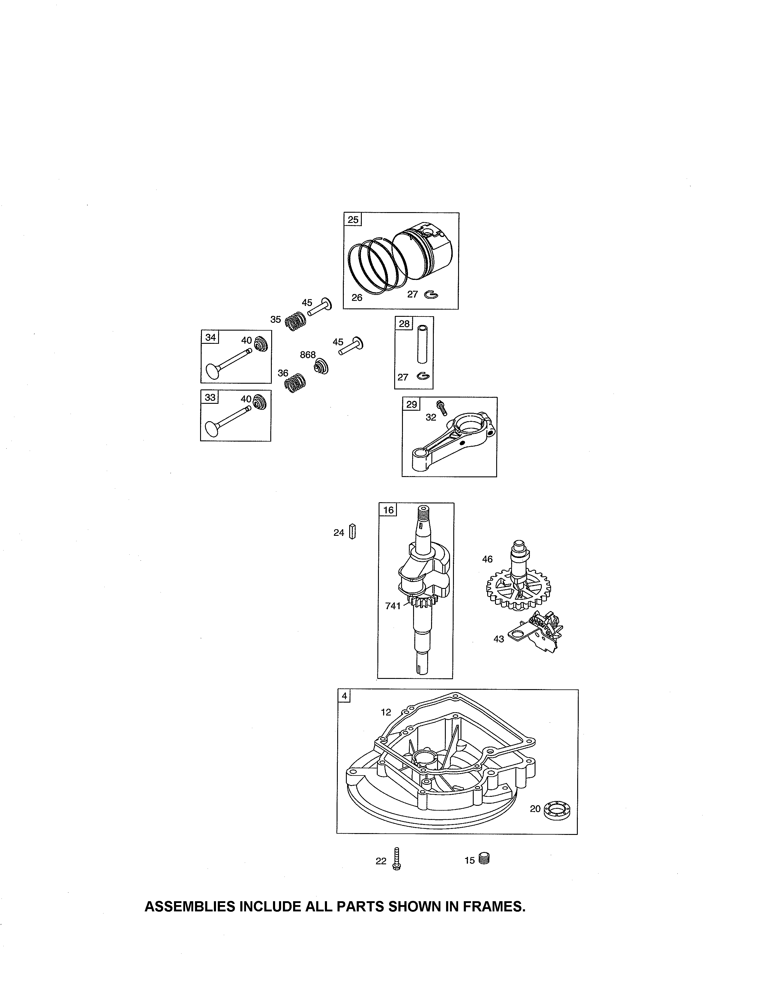 Sump/crankshaft
