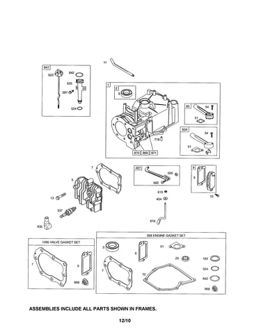 Cylinder/gasket sets