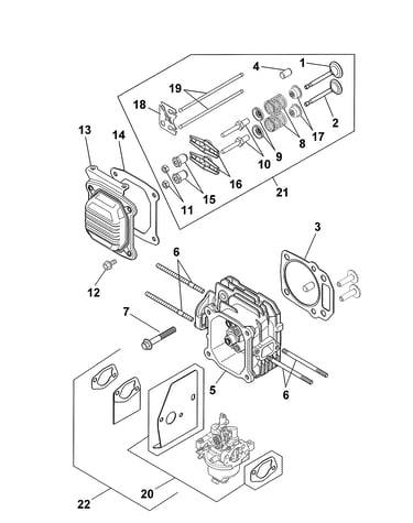 Head/valve/breather
