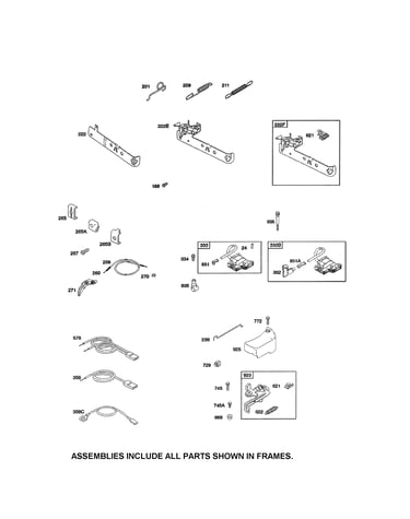 Brake/controls/gov springs/ignition
