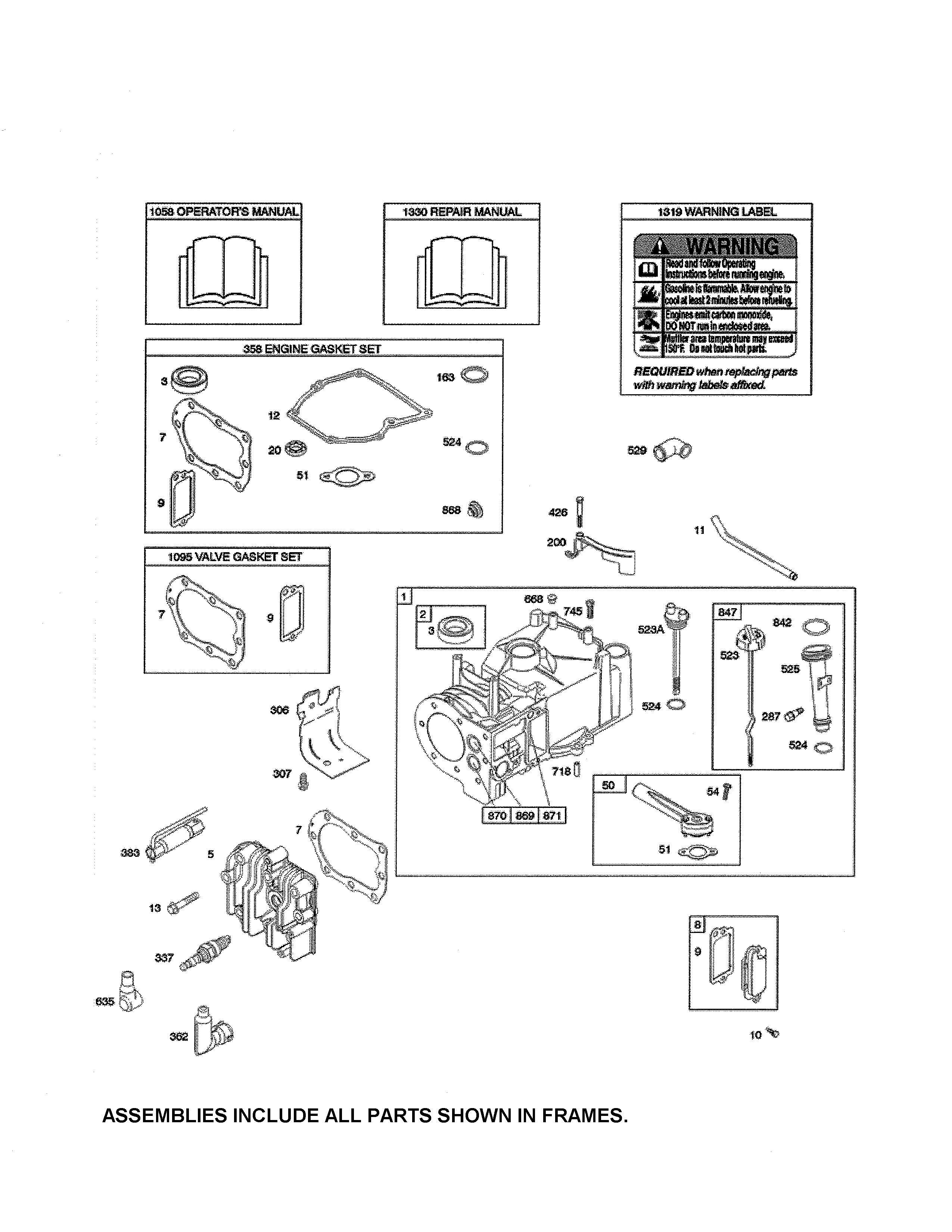 Cylinder/head-cylinder/gasket set