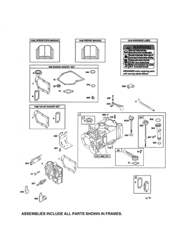 Cylinder/head-cylinder/gasket set