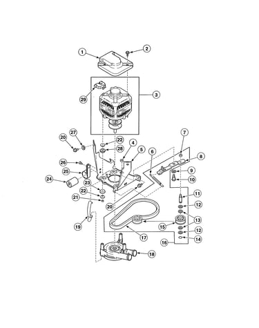 Motor/belt/pump/idler