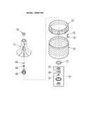 Agitator/drive bell/hub/washtub
