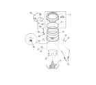 Alliance AWS51NW outer tub/cover/counterweight diagram