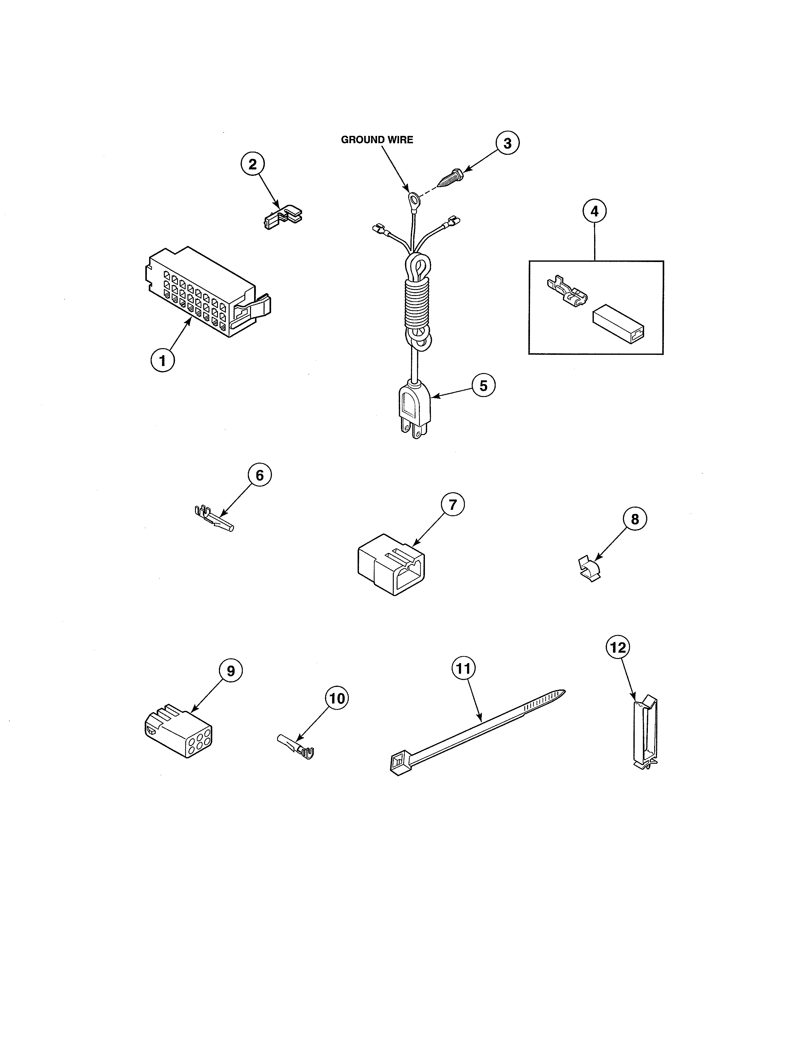 Lead-in cord/terminals