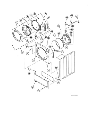 Front panel/door assy/door seal