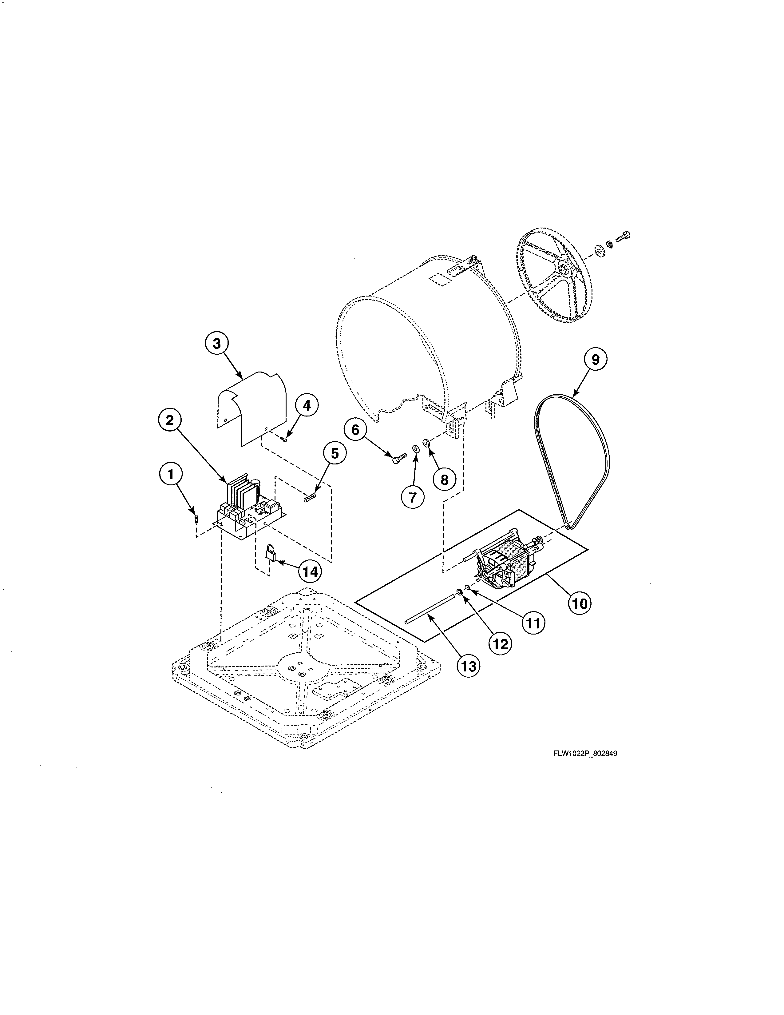 Motor and belt
