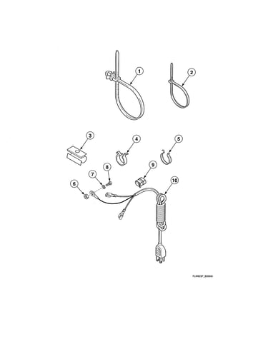 Wire ties/harness clip/lead-in cord