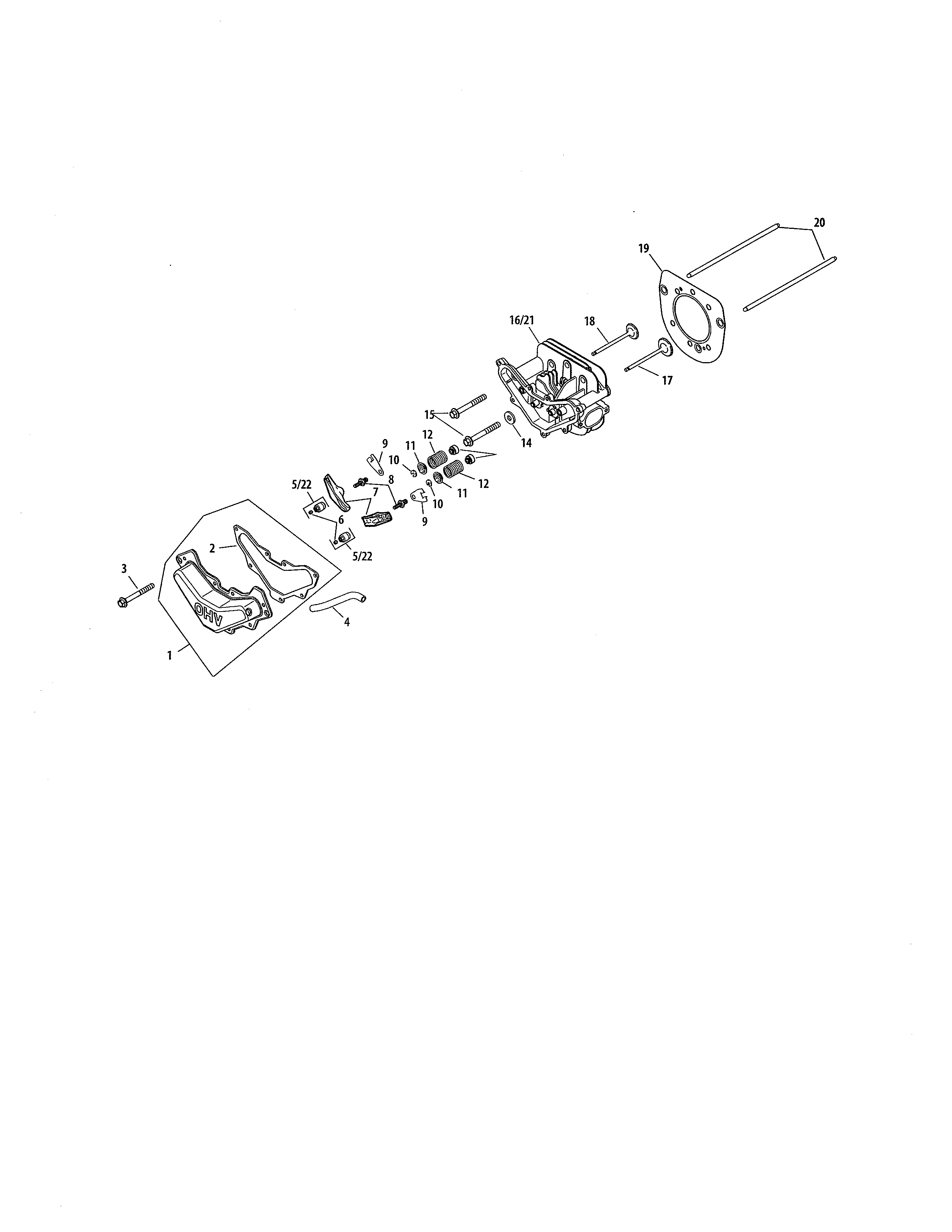 Head/valve/breather