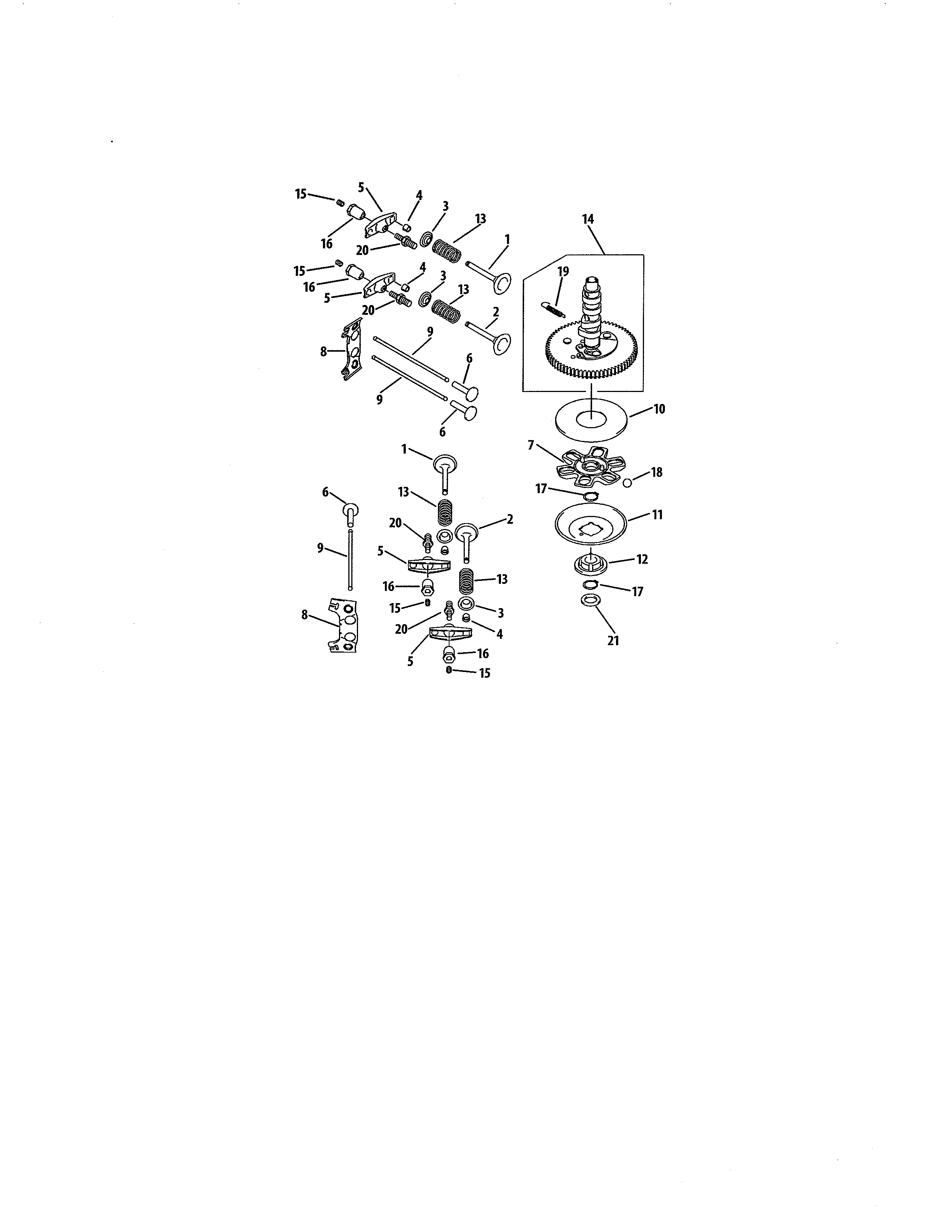 Camshaft/valves