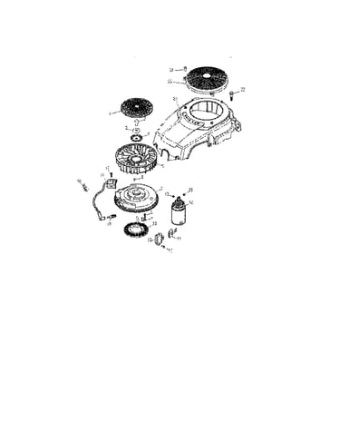 Starter/ignition/blower housing