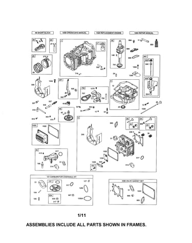 Cylinder/crankshaft/sump