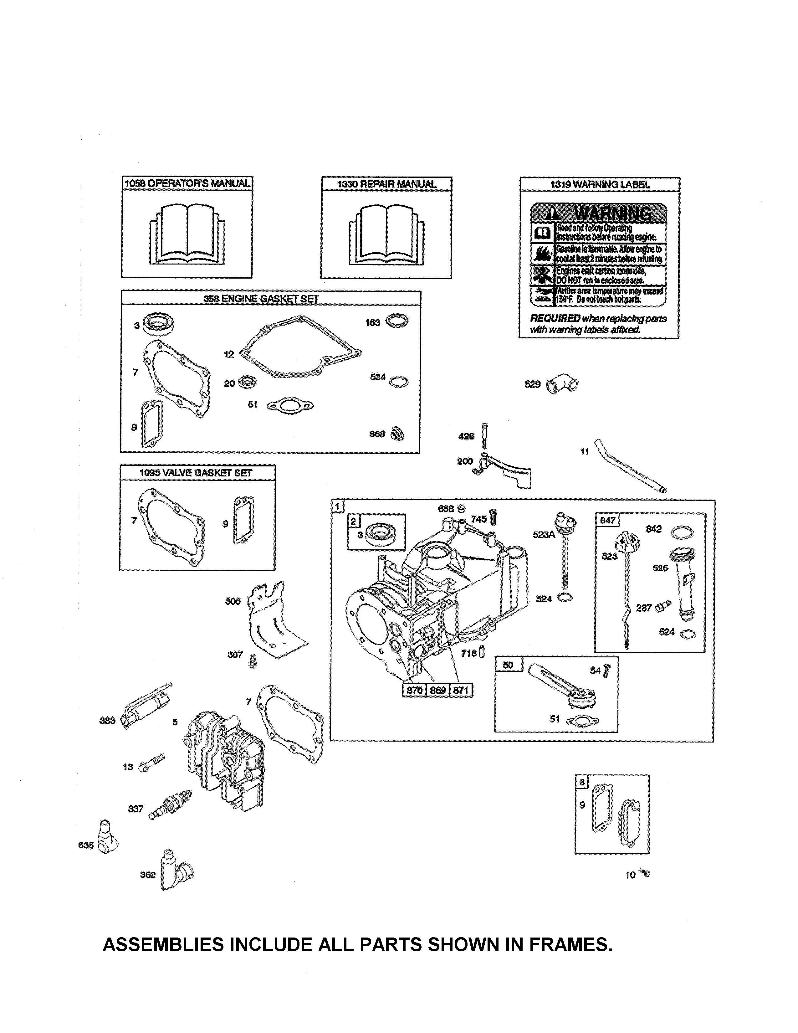 Cylinder head/gasket set