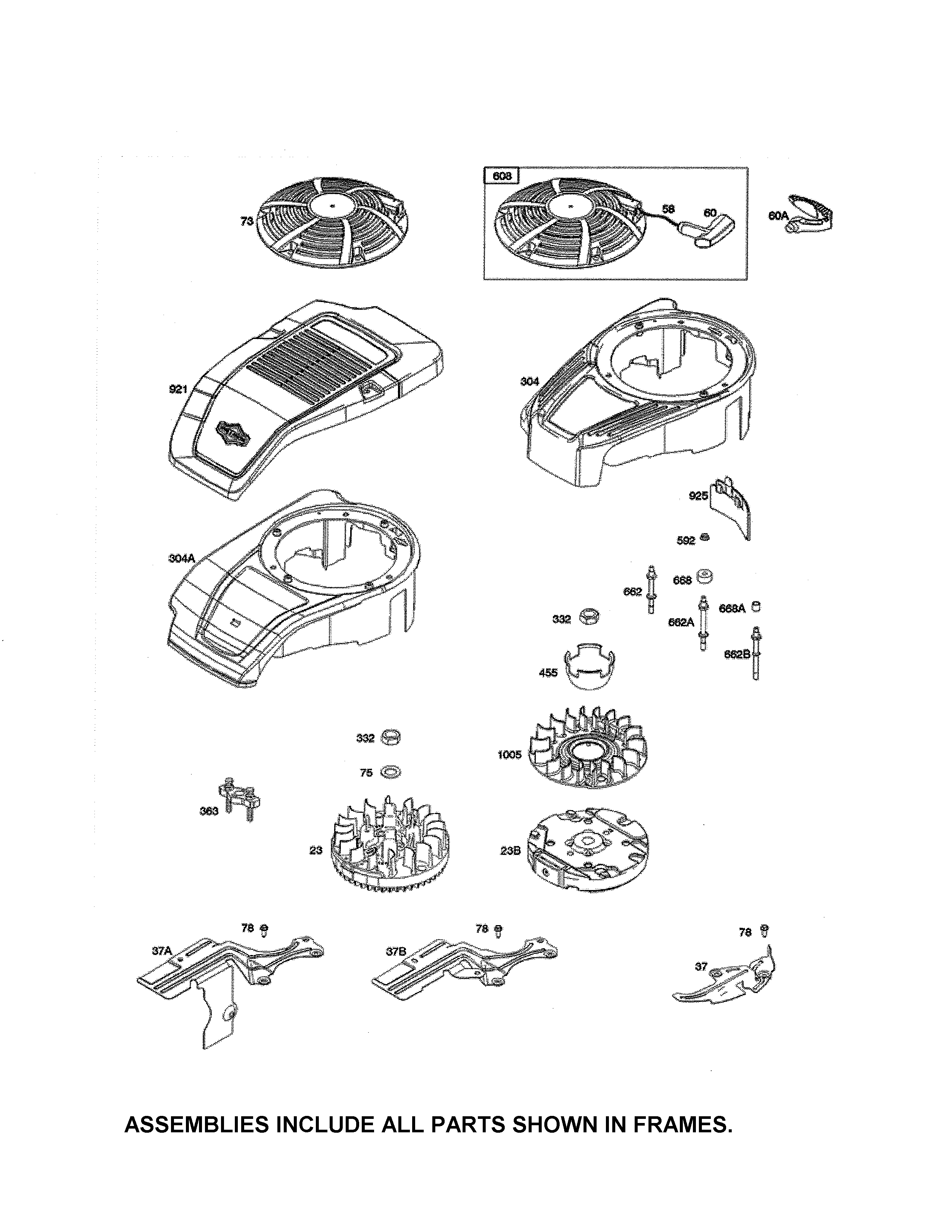 BLOWER HOUSING/FLYWHEEL