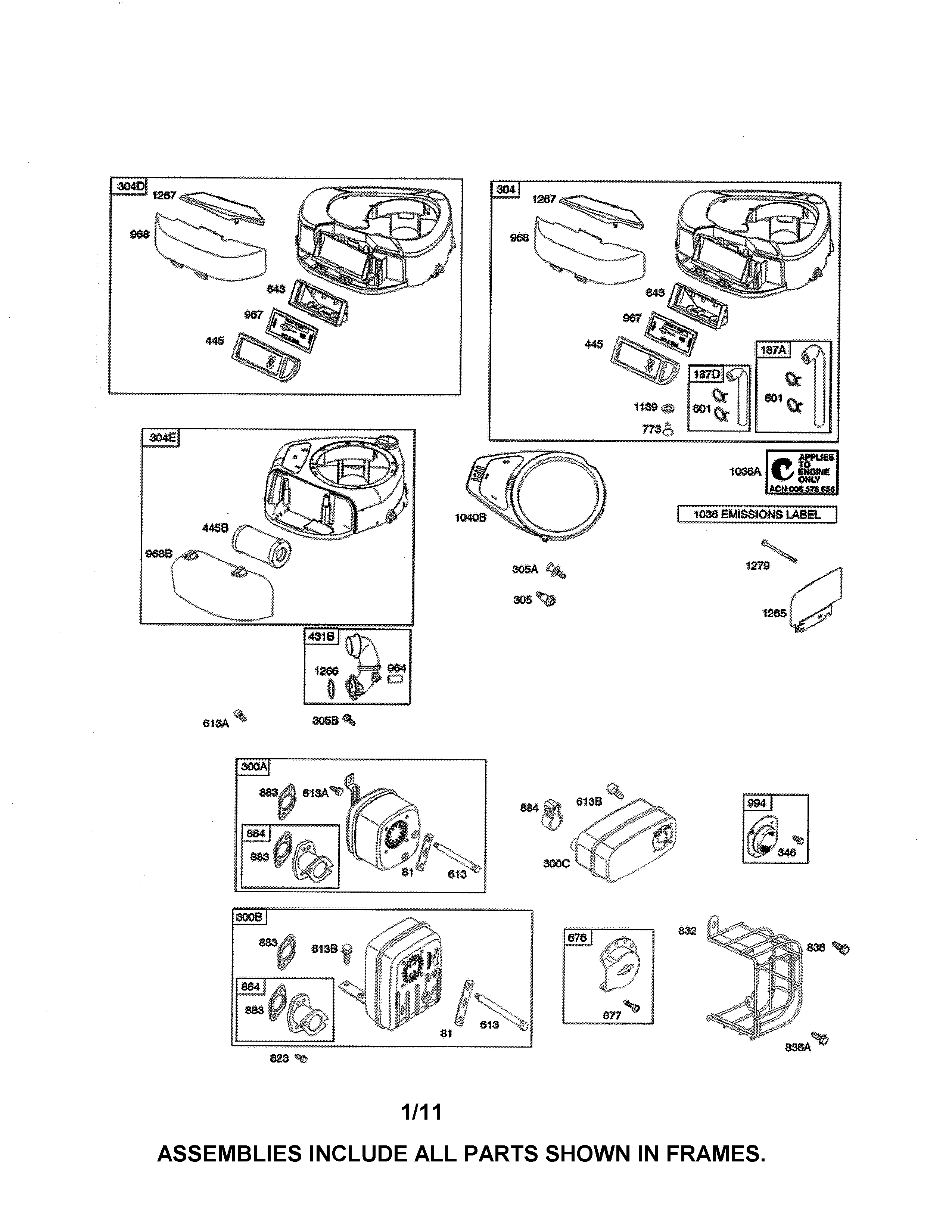 Air cleaner/blower housing