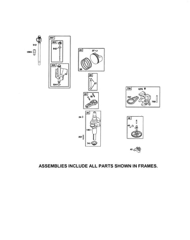 Crankshaft/camshaft/piston
