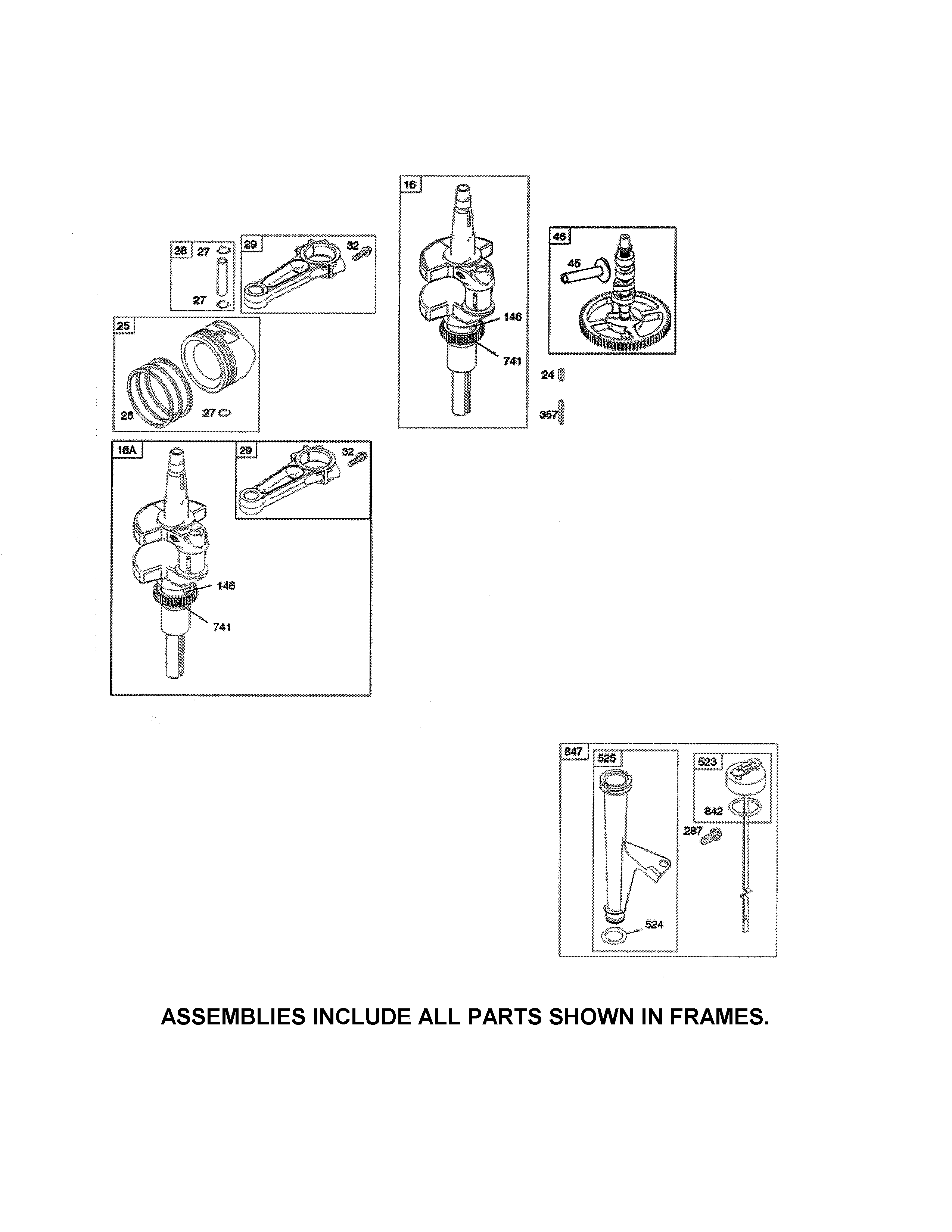 CRANKSHAFT/CAMSHAFT/PISTON