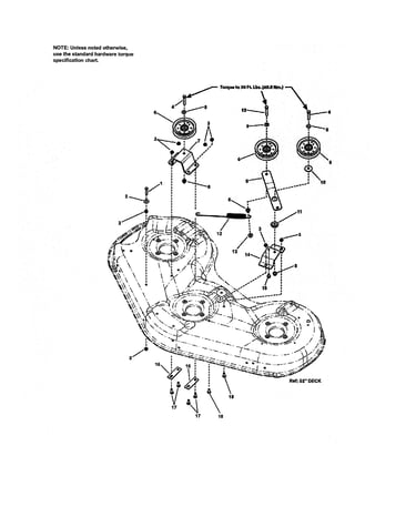 52" mower deck-idler