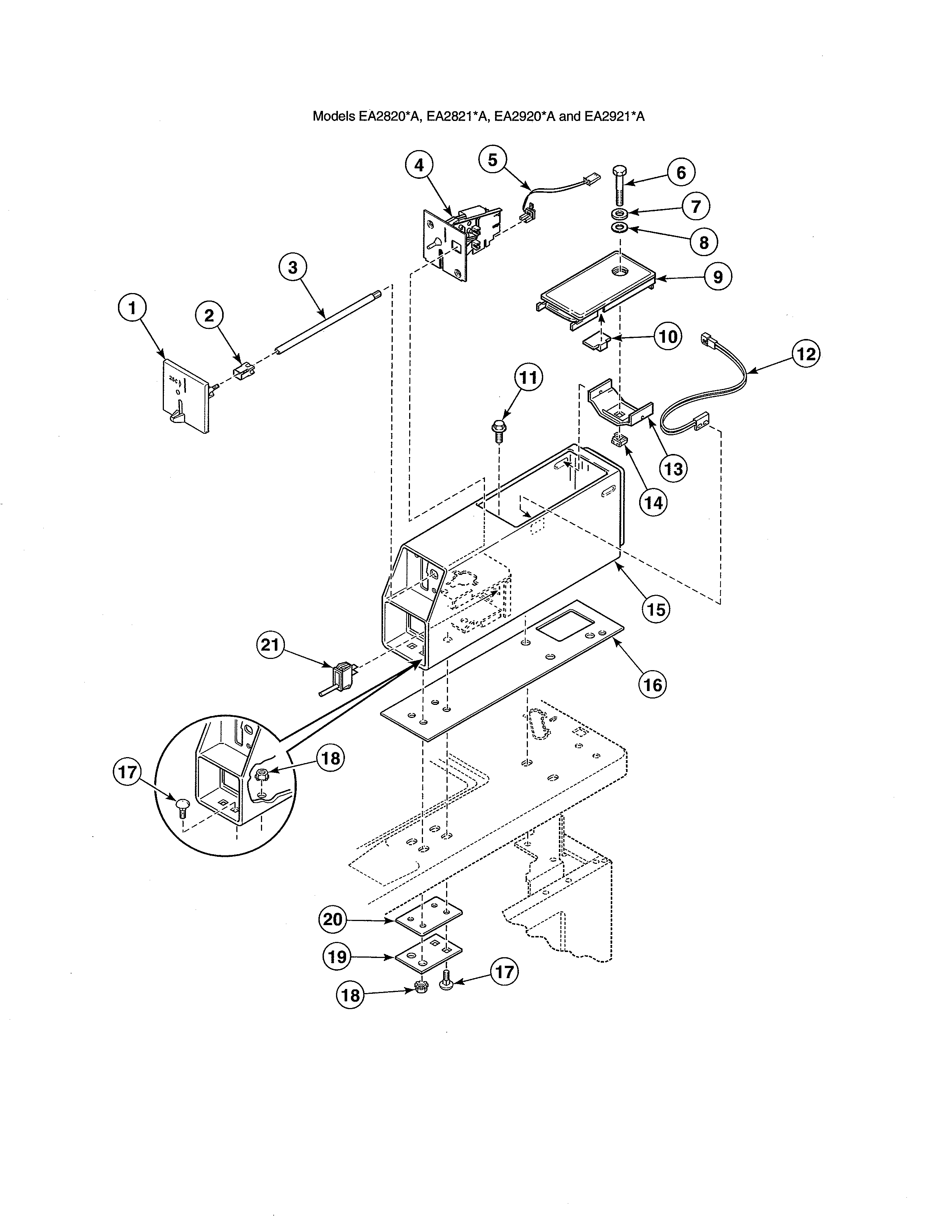 COIN DROP/METER CASE/SERVICE DOOR