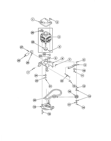 Motor/belt/pump/idler