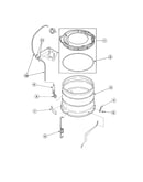 Outer tub/cover/pressure hose