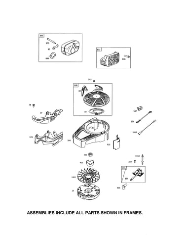 Blower housing/rewind starter