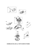 Rewind starter/blower housing