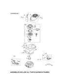 Rewind starter/blower housing