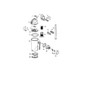 Hoover U5512-900 filter/dirt cup/motor mount diagram