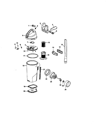 Filter/dirt cup/motor mount