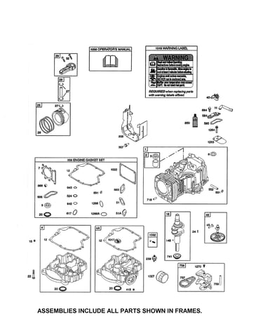 Cylinder/crankshaft/sump