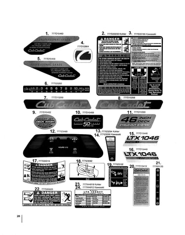 Decals-ltx1046/kw