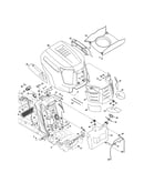 Fuel tank/hood/dash