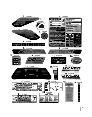 Ltx1050 decals