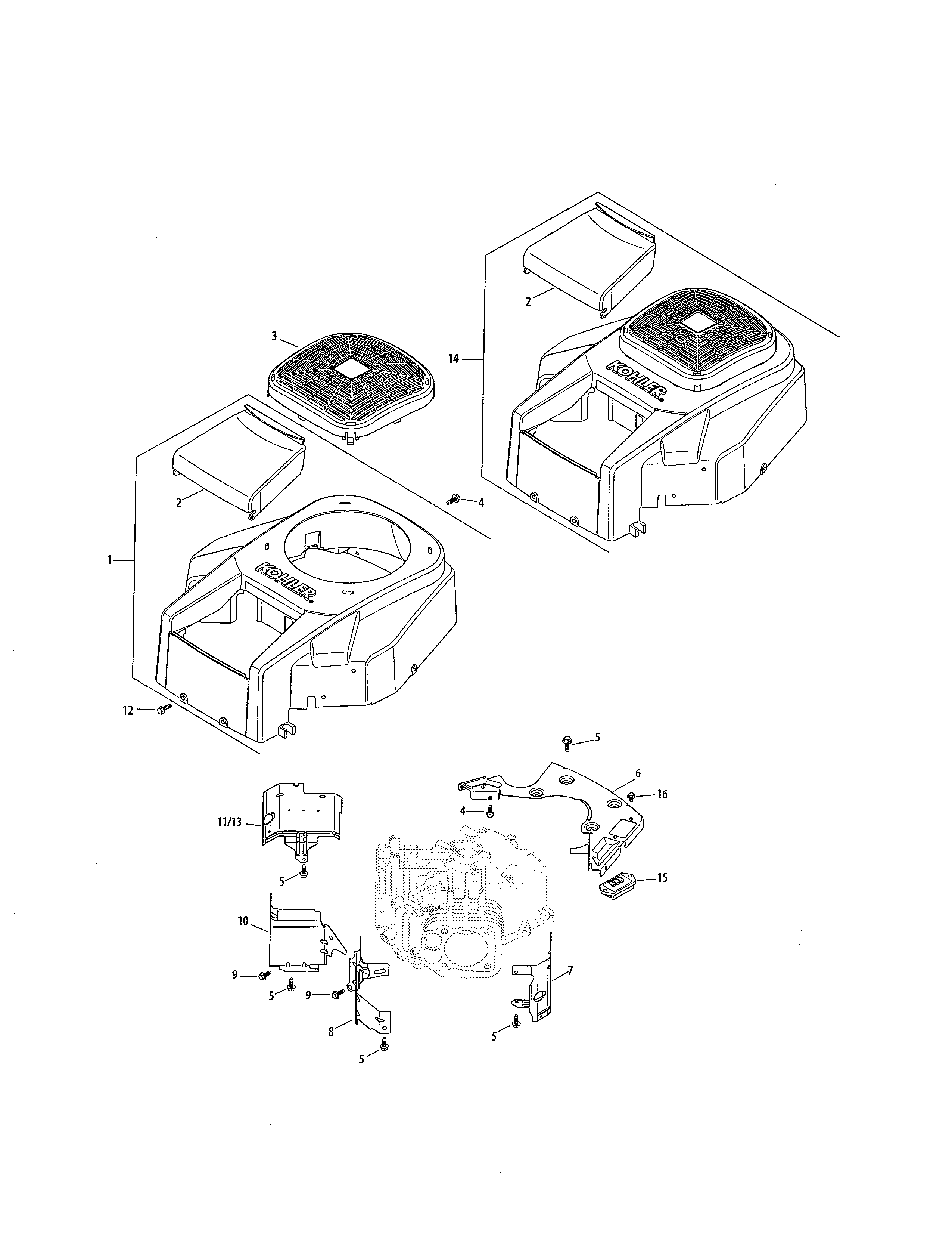 BLOWER HOUSING/BAFFLES